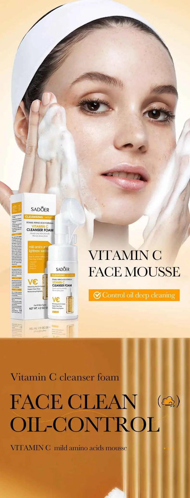 Vitamin C Foaming Face Cleanser | Adeya - adeya.
