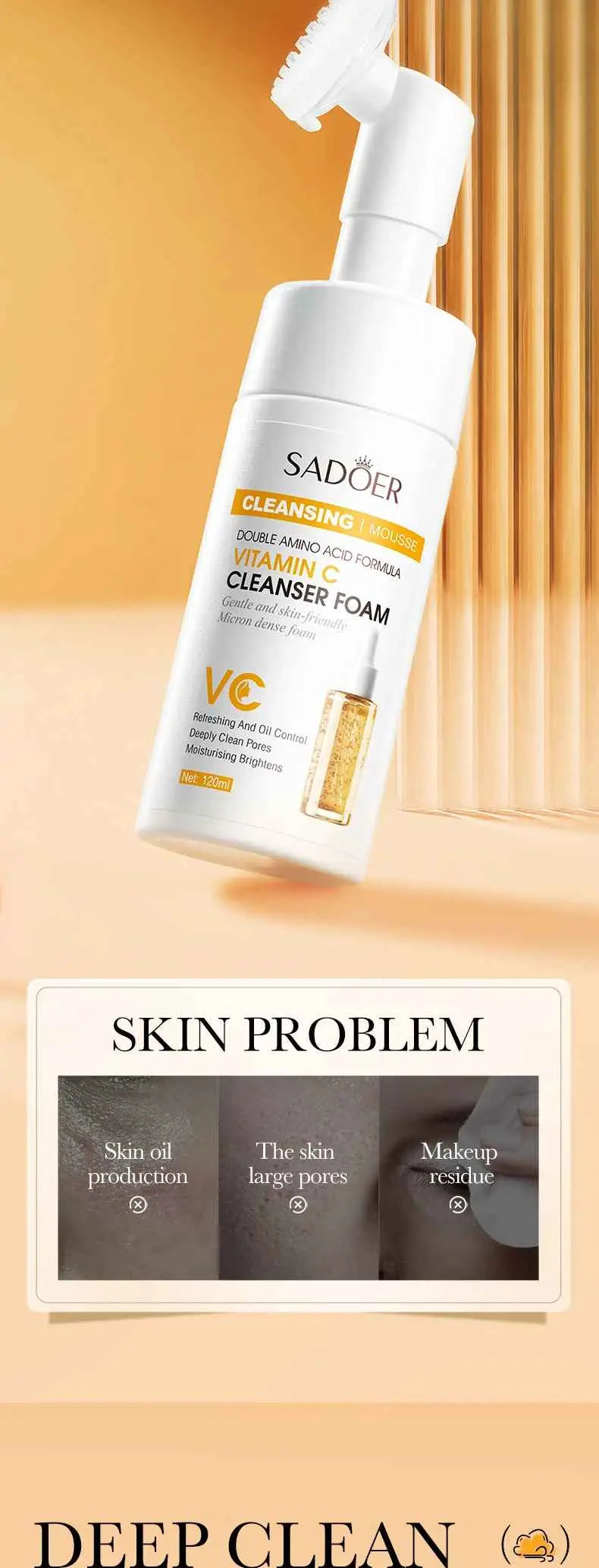 Vitamin C Foaming Face Cleanser | Adeya - adeya.