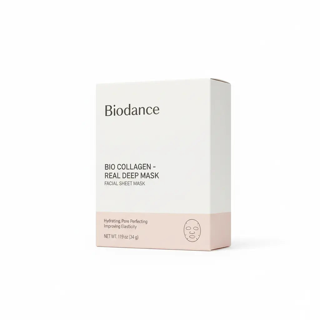 BIODANCE Bio-Collagen Deep Hydrating Gel Mask, Night Moisturizing, Shrinking Pores, Improving Elasticity, 4 Pieces per Box