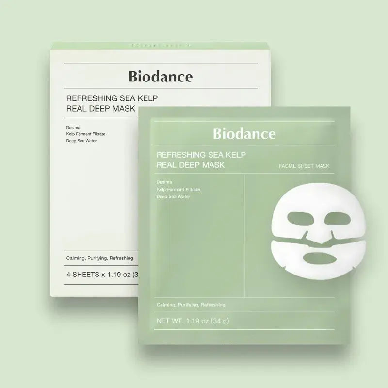 BIODANCE Bio-Collagen Deep Hydrating Gel Mask, Night Moisturizing, Shrinking Pores, Improving Elasticity, 4 Pieces per Box